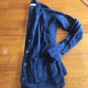 Navy Button up Sweater